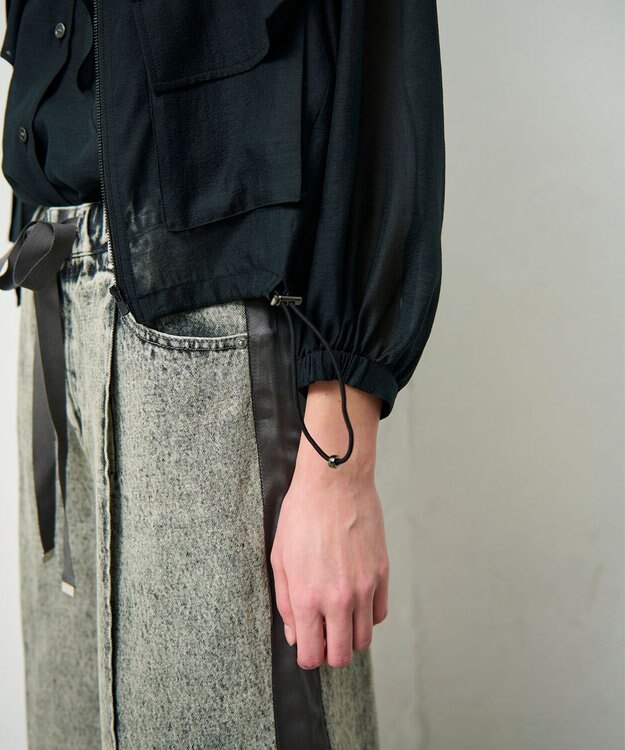 GRACE CONTINENTAL シアードレープブルゾン ブラック