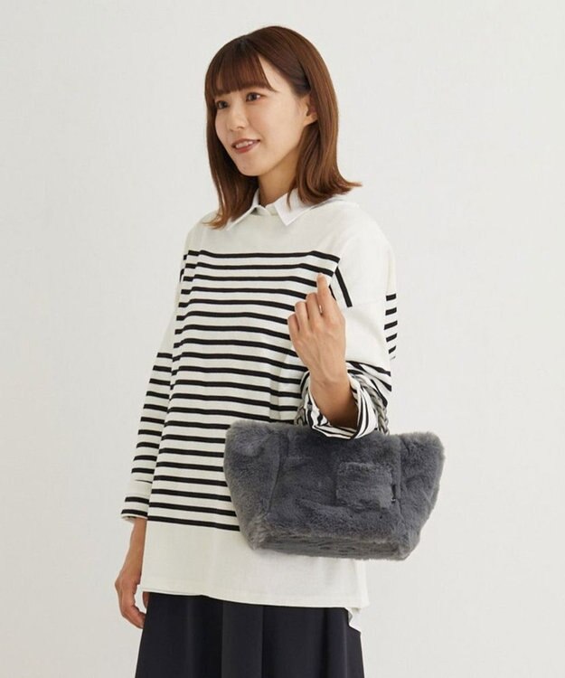 ROOTOTE 1262【エコファートート】LT.デリ.ファーバスケット-A 02：グレー