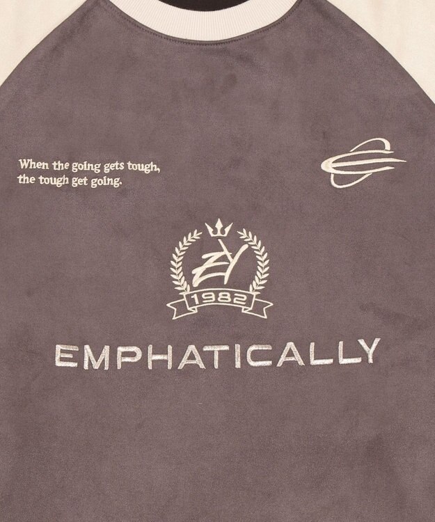 WEGO 【ユニセックス着用ITEM】フェイクスウェードゲームプルオーバー ブラック中濃色