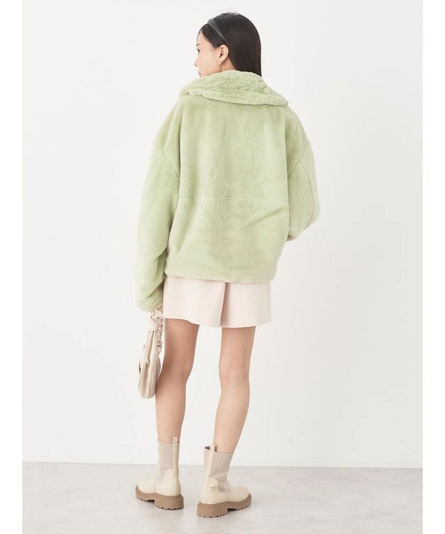 earth music&ecology ファーブルゾン Light Green