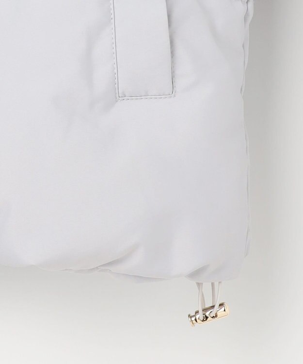 Feroux ファーカラー付き・ダウン見え中綿 ジャケット ライトグレー系