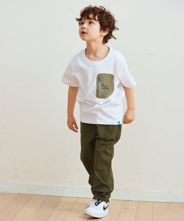 SHARE PARK LADIES 【KIDS】コットンリップベイカーパンツ オリーブ