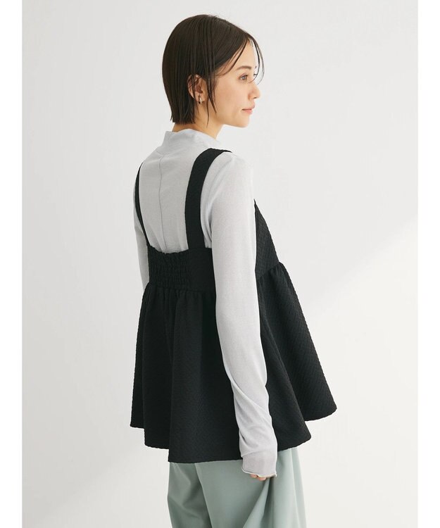 Green Parks ジャガードキャミビスチェ Black