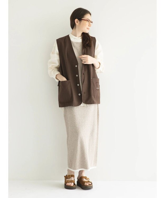 CRAFT STANDARD BOUTIQUE リンクス編みニットベスト Ivory