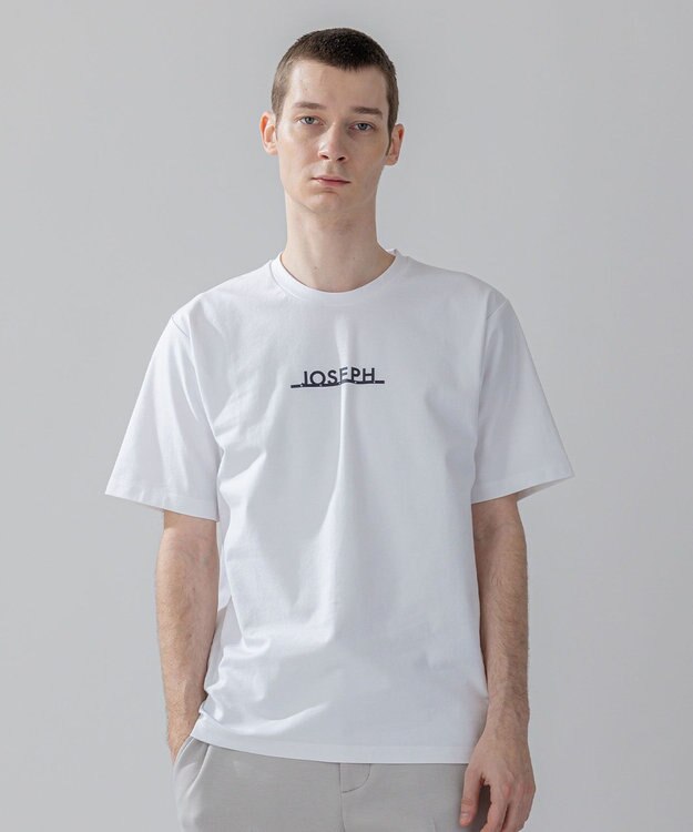 JOSEPH HOMME 【WEB・一部店舗限定】 ライトダブルジャージーロゴプリント　半袖Tシャツ ホワイト系