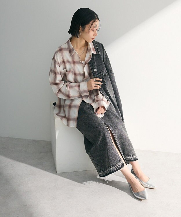 Green Parks アソートレギュラーカラーシャツ Check Brown