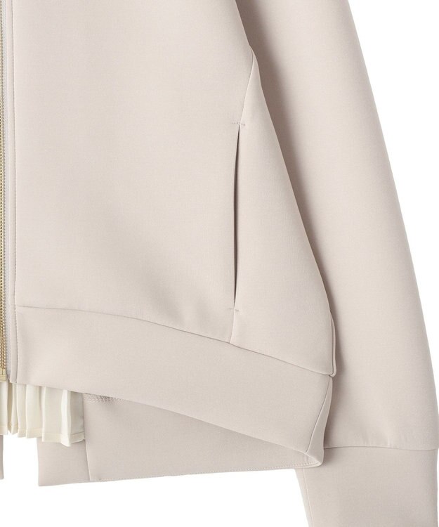 YECCA VECCA バックプリーツZIPフーディー Light Beige