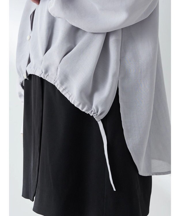 earth music&ecology シアードロストシャツ Light Gray