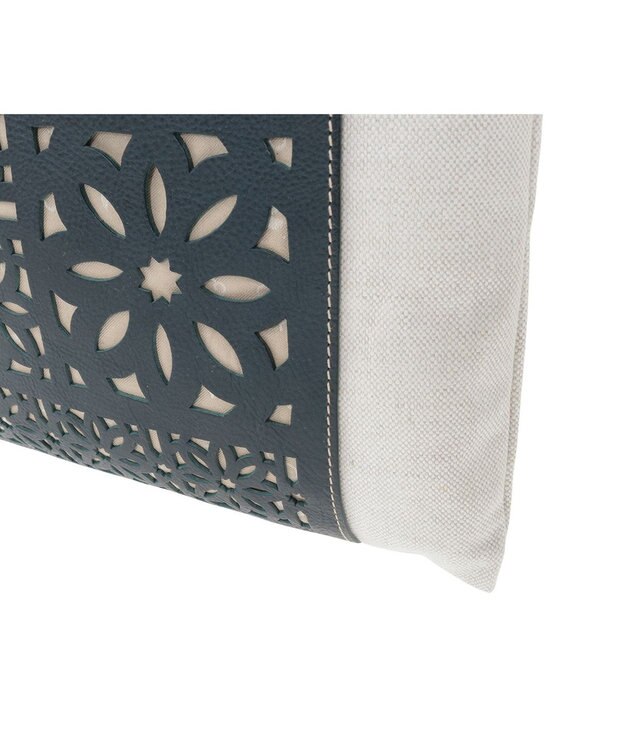 genten タペストリーカットワーク 2wayショルダーバッグ ネイビーブルー