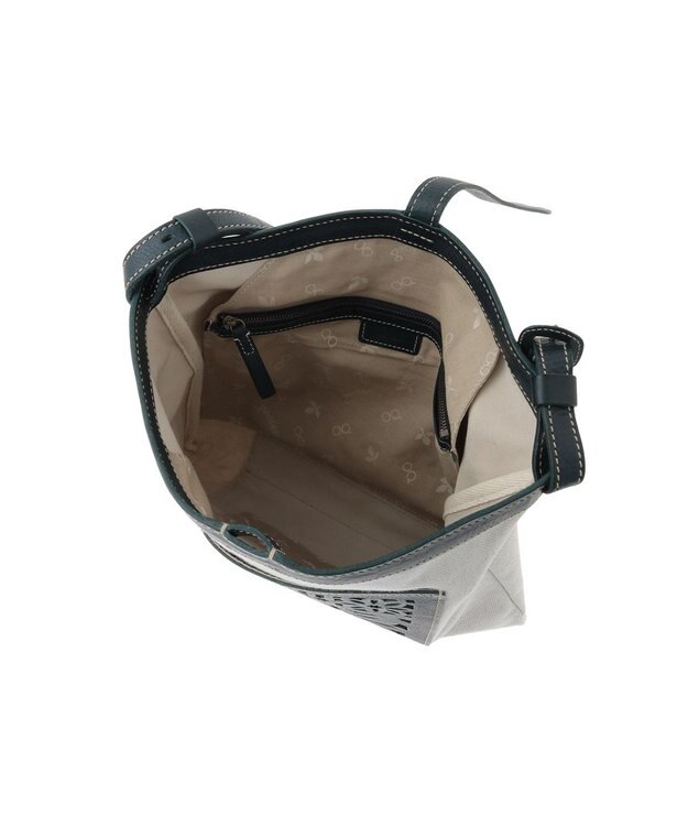 genten タペストリーカットワーク 2wayショルダーバッグ ネイビーブルー