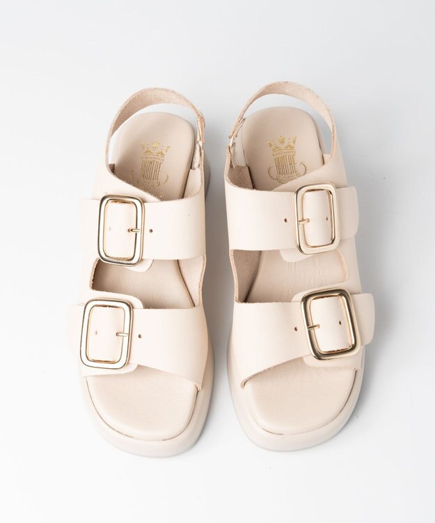 BONTRE 【BONTRE/ボントレ】厚底ダブルベルトサンダル/40353-US アイボリー