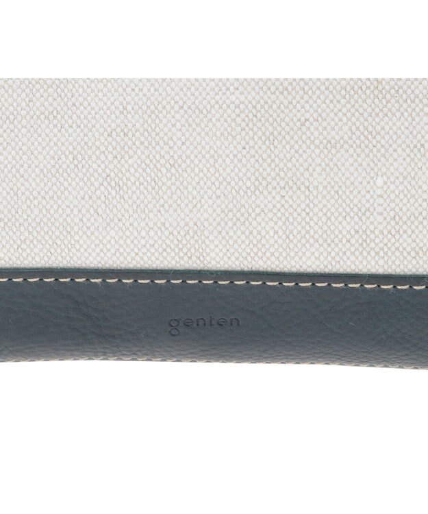 genten タペストリーカットワーク 2wayショルダーバッグ ネイビーブルー