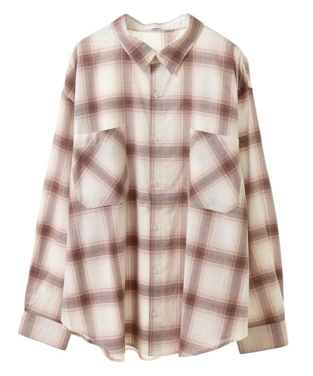 Green Parks アソートレギュラーカラーシャツ Check Brown