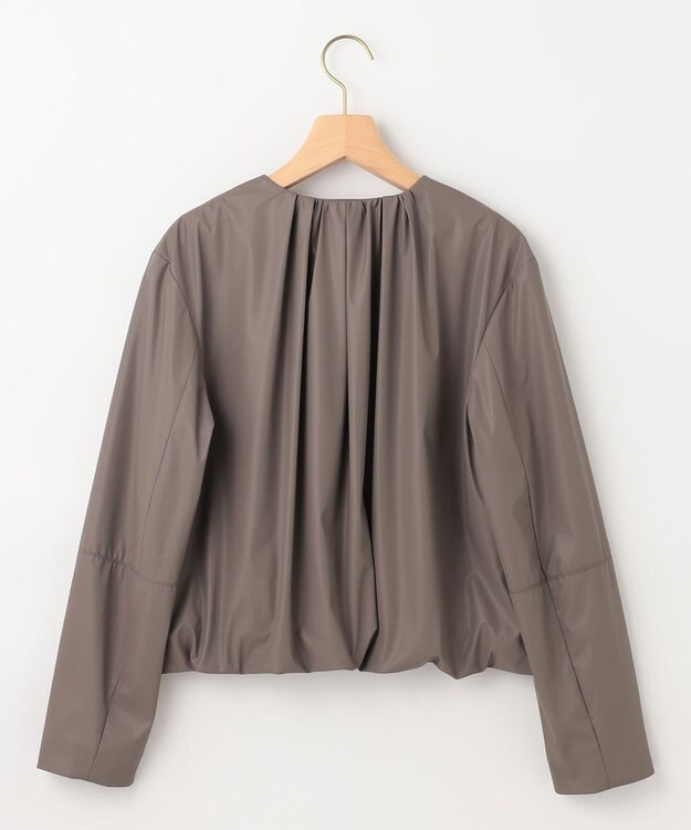 組曲 L レザーライクライト ブルゾン モーヴグレー系