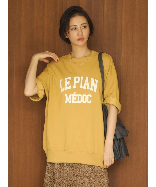 Green Parks ミニ裏毛ロゴトレＴｅｅ Yellow