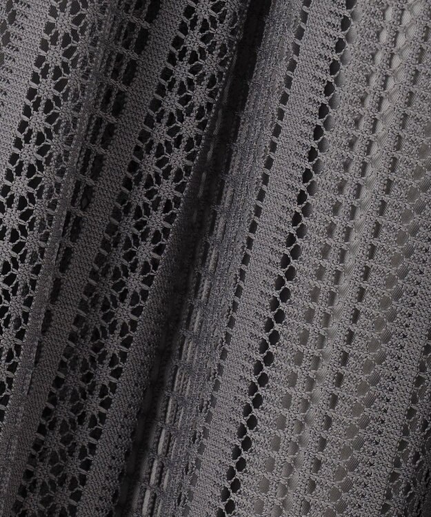 ANY SIS 【洗える】ストライプメッシュレース スカート スレート