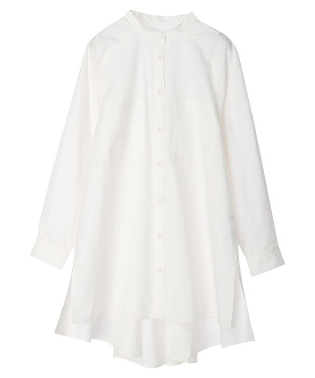 AMERICAN HOLIC ラグランＷポケットオーバーシャツチュニック Off White