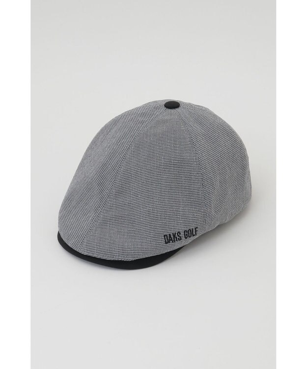 DAKS DAKS GOLFハウンドトゥース ハンティングキャップ ブラック