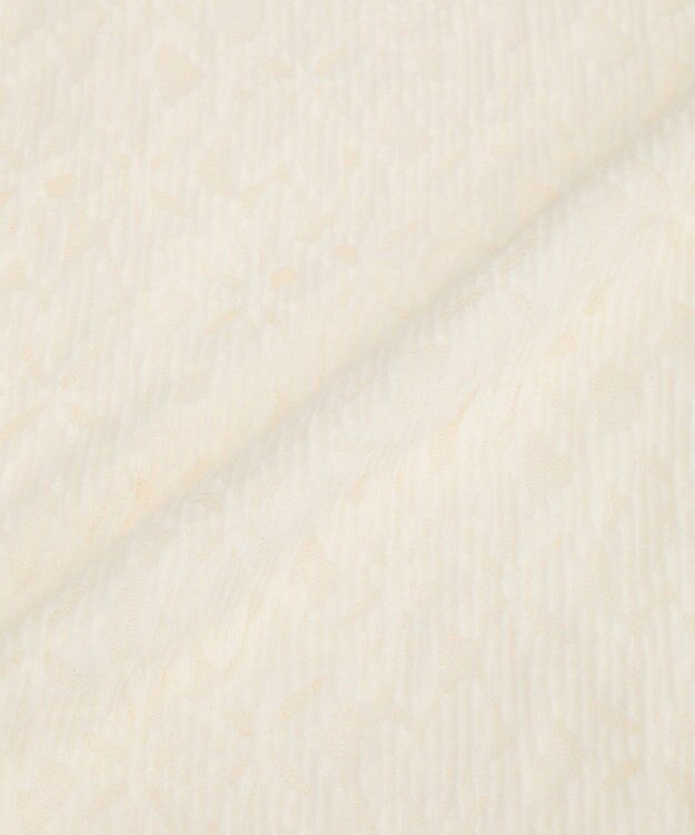 YECCA VECCA フラワー起毛レースマーメイドスカート Off White