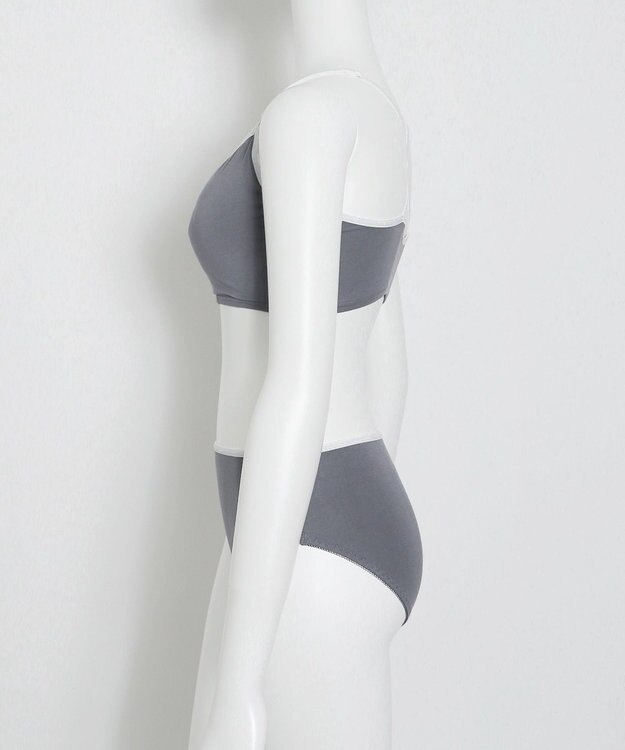 WEGO 【ブラトップ＆ショーツセット】Liliane　Ciel　フェザーラメ グレー