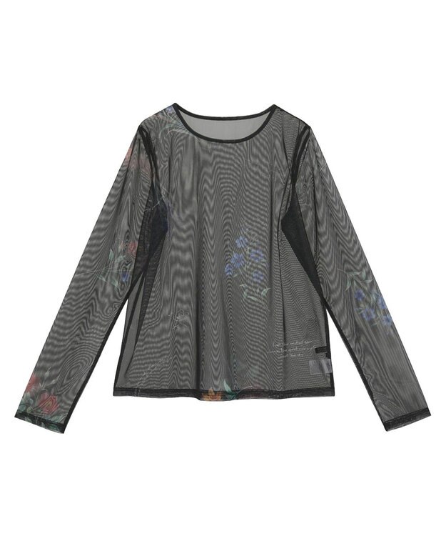 Green Parks ・ＳＵＧＡＲ　ＳＰＯＯＮ　フラワーｐｔシアーロンＴＥＥ Black