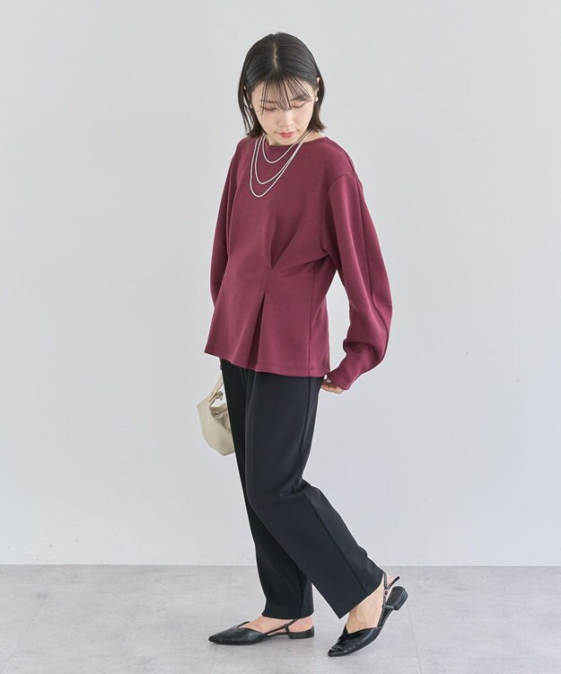 Green Parks ・ＳＵＧＡＲ　ＳＰＯＯＮ　フォルムスリーブプルオーバ Bordeaux