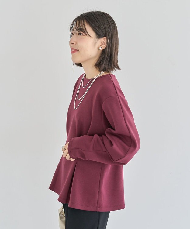 Green Parks ・ＳＵＧＡＲ　ＳＰＯＯＮ　フォルムスリーブプルオーバ Bordeaux