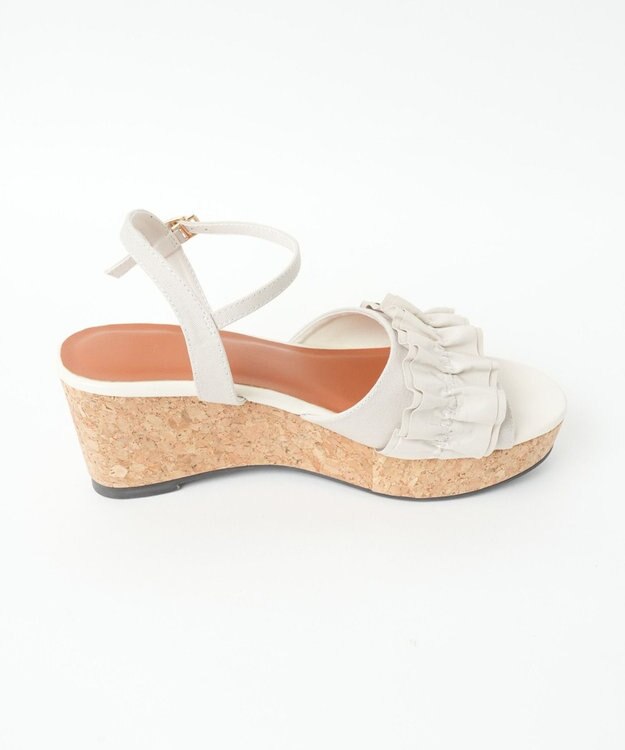 WEGO ウェッジソールフリルサンダル オフホワイト
