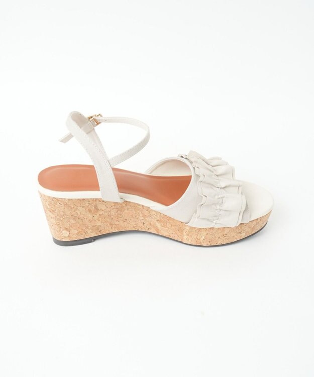 WEGO ウェッジソールフリルサンダル オフホワイト