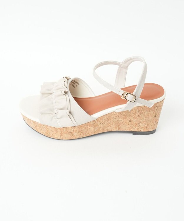 WEGO ウェッジソールフリルサンダル オフホワイト