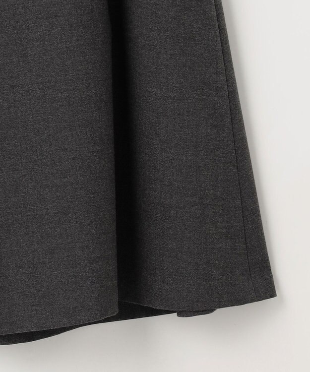 組曲 【WEB限定】ウールライクストレッチ フレアパンツ チャコールグレー系