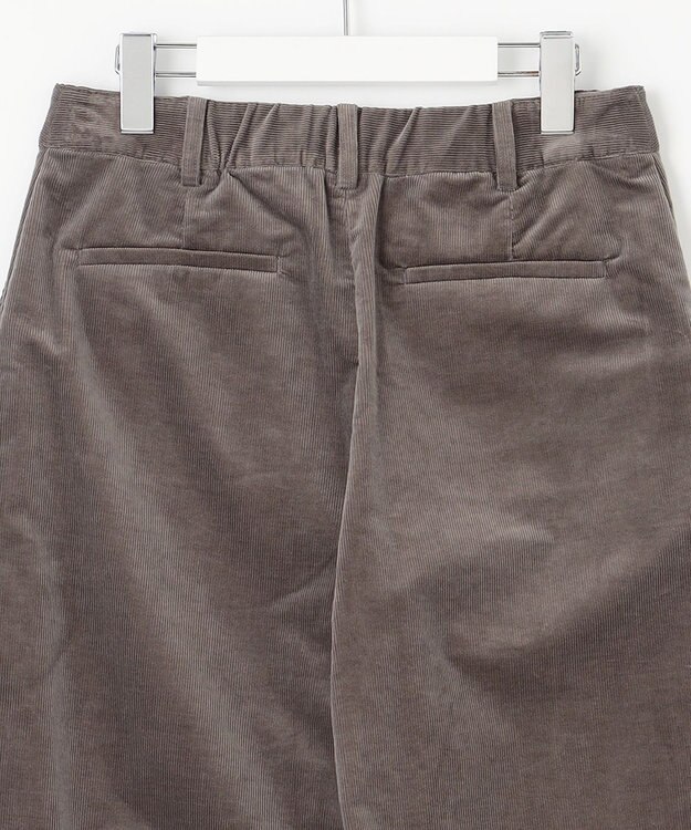 J.PRESS LADIES L 【洗える・吸水速乾】AIRDUROY LIGHT コーデュロイ ベイカー パンツ ブラウン系