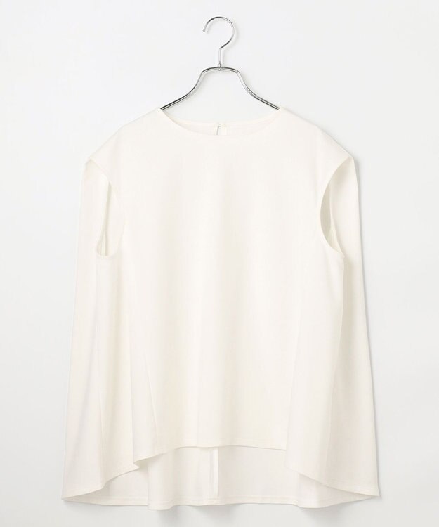 #Newans 【洗える】スクエアシルエットノースリーブカットソー ホワイト