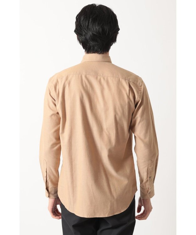 DAKS カシミヤタッチコットンシャツ キャメル