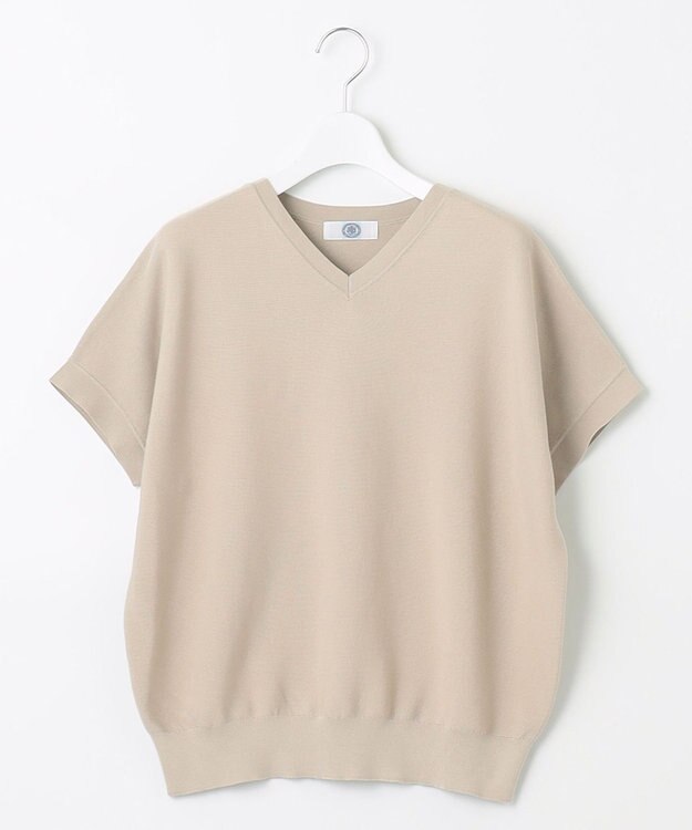 J.PRESS LADIES 【洗える・抗菌防臭】ドルマンガーター ニット アイボリー系