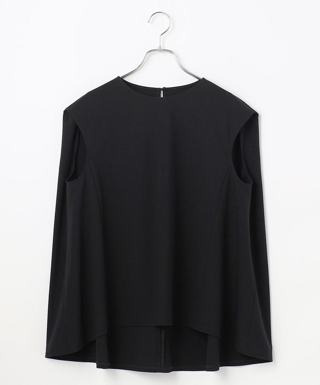 #Newans 【洗える】スクエアシルエットノースリーブカットソー ブラック