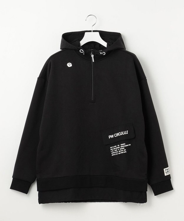 PW CIRCULUS 【MEN】裏毛ジップアップフーディ ブラック系