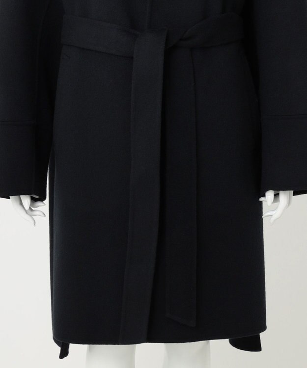 23区 L 【R(アール)】ショートリバー ノーカラーコート ブラック系