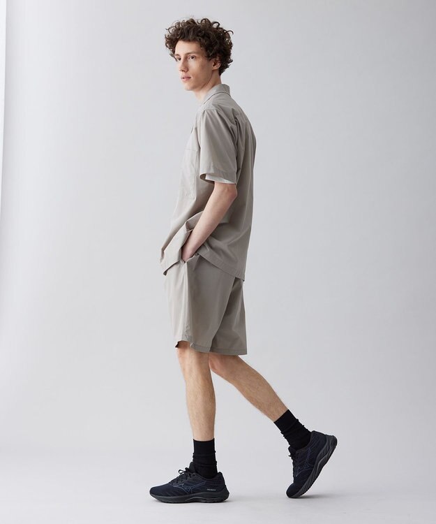 UNFILO MENS FINE MOVE オープンカラーシャツ [23年春夏商品] ベージュ