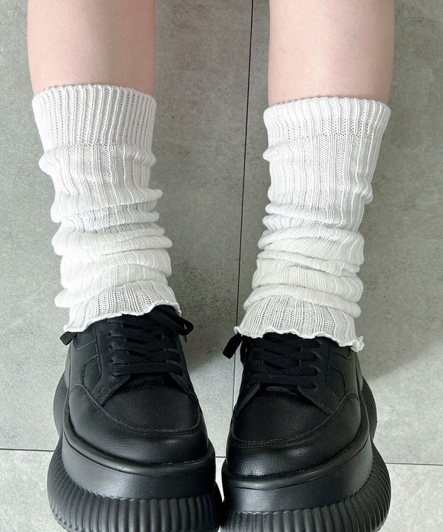 WEGO エアリーメローレッグカバー ホワイト