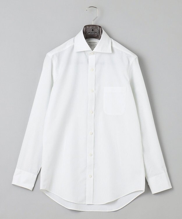 GOTAIRIKU 【形態安定】PREMIUMPLEATS_ワイドスプレッド 通年ドレスシャツ グリーン系1