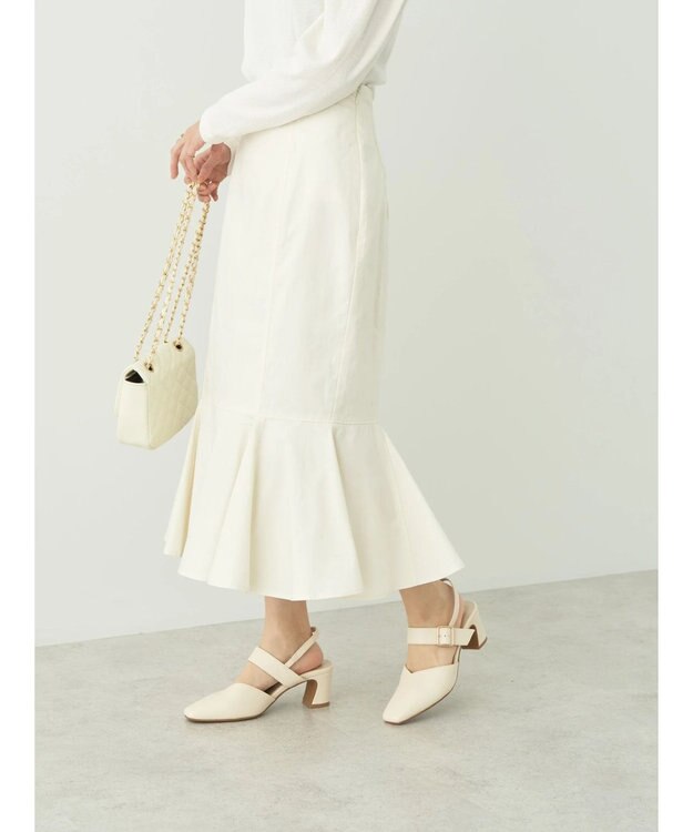 earth music&ecology 切り替えマーメイドスカート Ivory