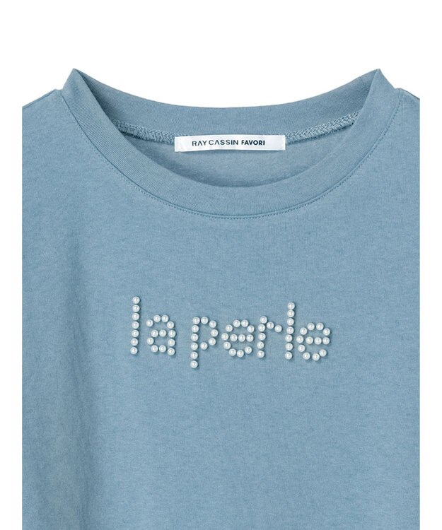 Green Parks ・ＲＡＹ　ＣＡＳＳＩＮ　パールドットロゴＴシャツ Blue