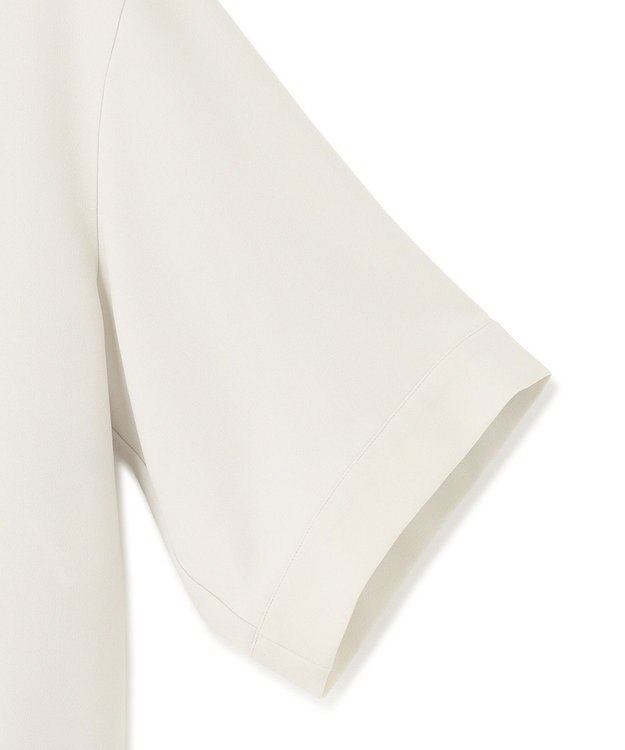 23区 【洗える】ストレッチジョーゼット ラウンドネック カットソー ベージュ系