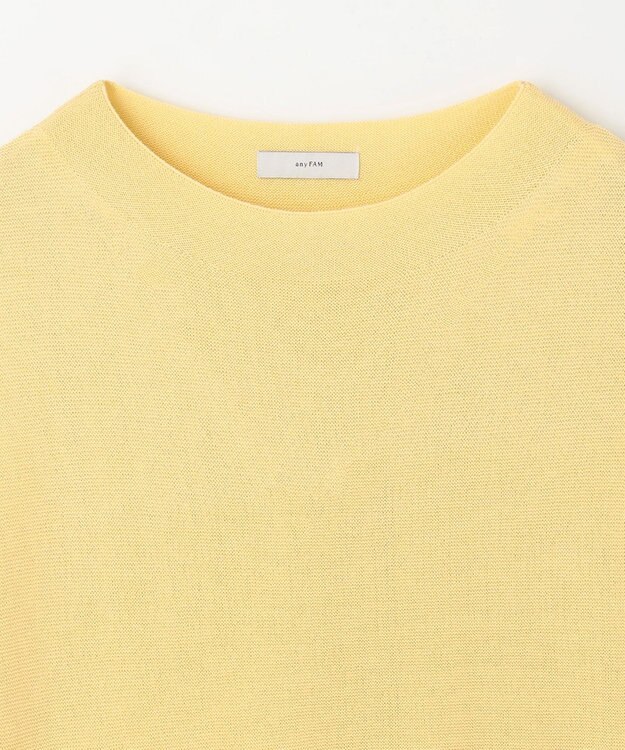 ANY 【新色追加/14色展開】アクリルガーターフレンチスリーブニット イエロー