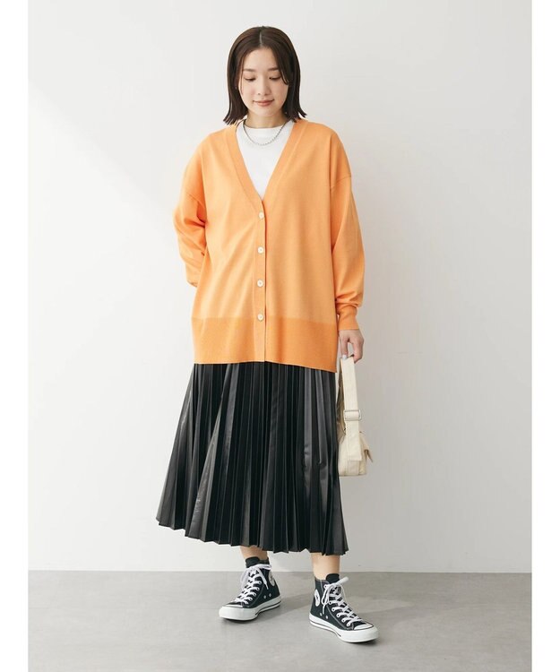 Green Parks 洗える　アソートミドル丈カーディガン Orange