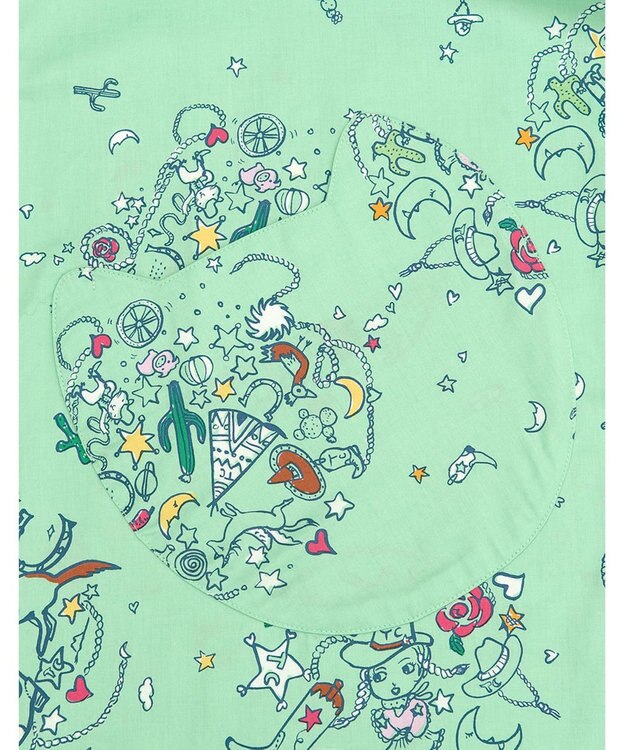 tsumori chisato SLEEP ルームウエア　ワンピース　長袖　綿100%　綿サテン素材　/ワコール　UNX545 メロン