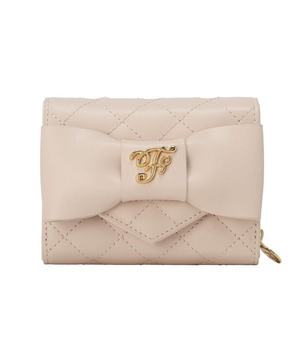 Maison de FLEUR キルティングFリボンウォレット Pink