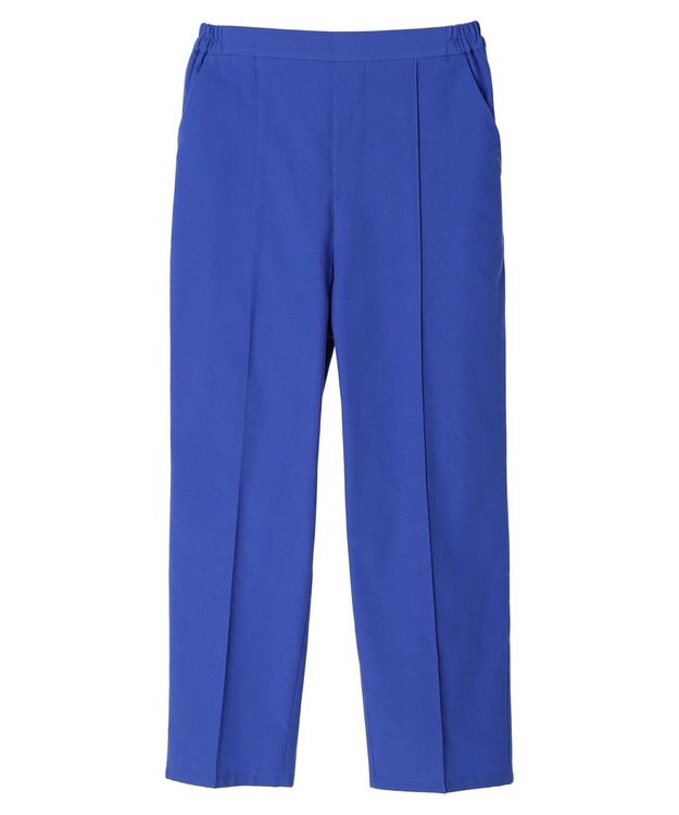 Green Parks 綿麻混イージーテーパードパンツ Royal Blue