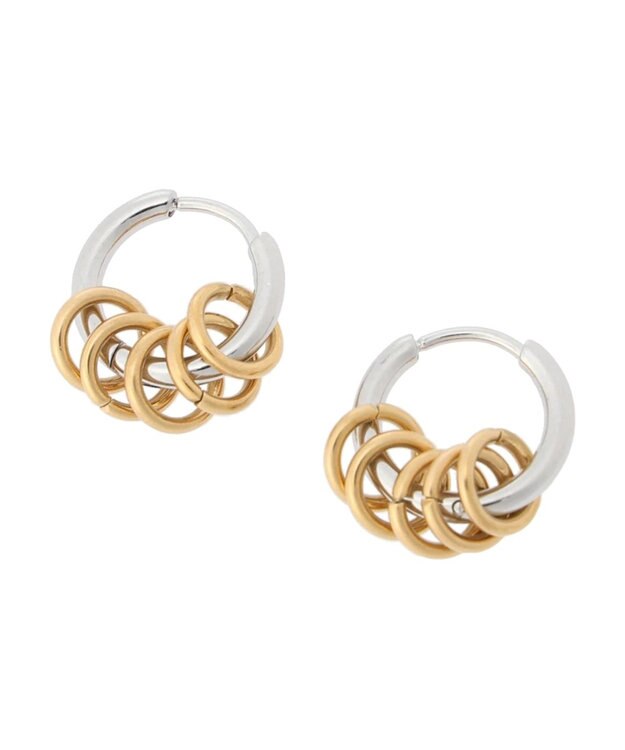 Green Parks ・ＨＡＬＦ　ＴＩＭＥ　サージカルリングラウンドピアス Silver